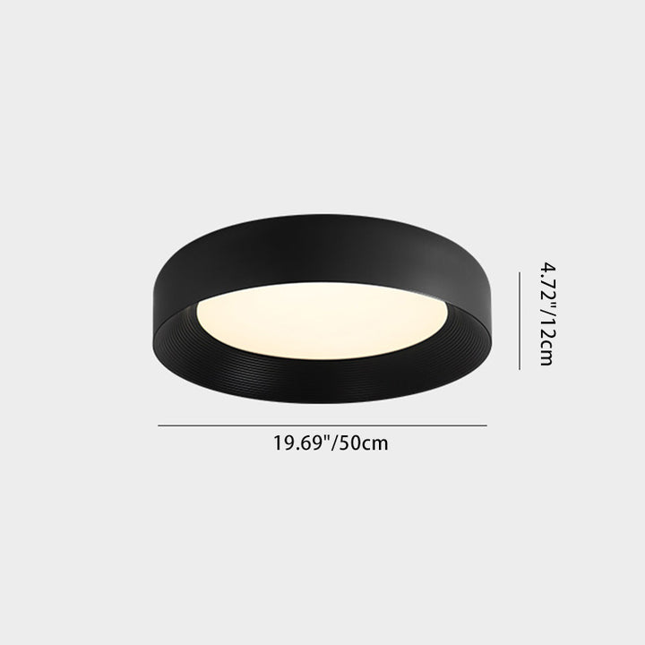 Modern Minimalist Round Dome Iron Acrylic LED Flush Mount Ceiling Light For Bedroom