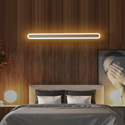 Modern Minimalist Linear Iron Acrylic LED Wall Sconce Lamp For Bedroom