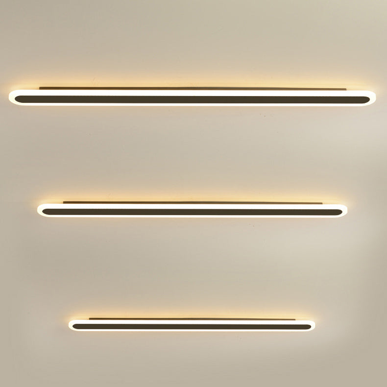 Modern Minimalist Linear Iron Acrylic LED Wall Sconce Lamp For Bedroom