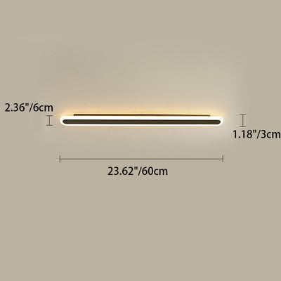 Modern Minimalist Linear Iron Acrylic LED Wall Sconce Lamp For Bedroom