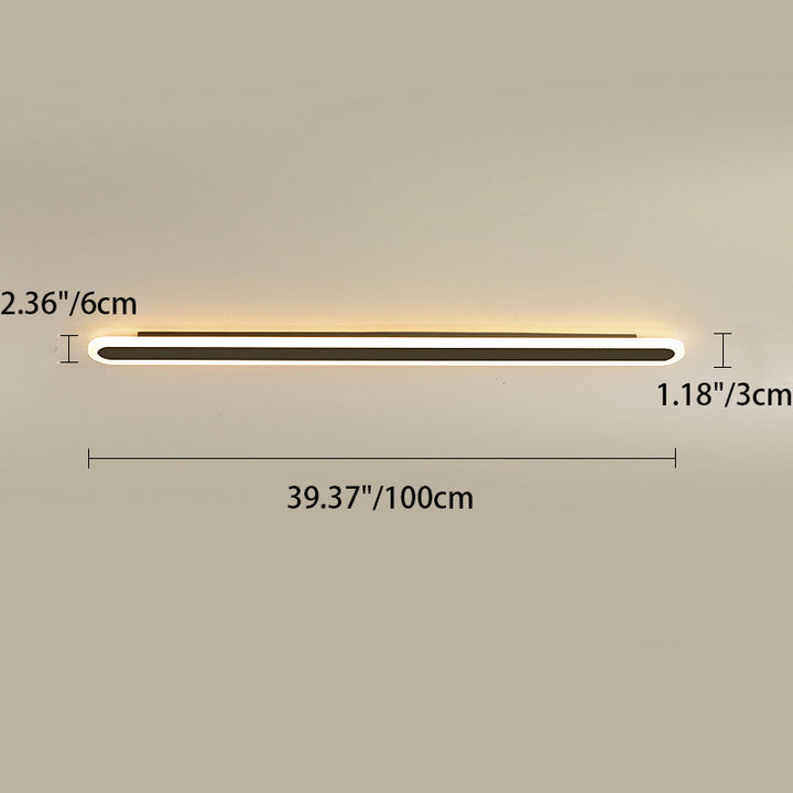 Modern Minimalist Linear Iron Acrylic LED Wall Sconce Lamp For Bedroom