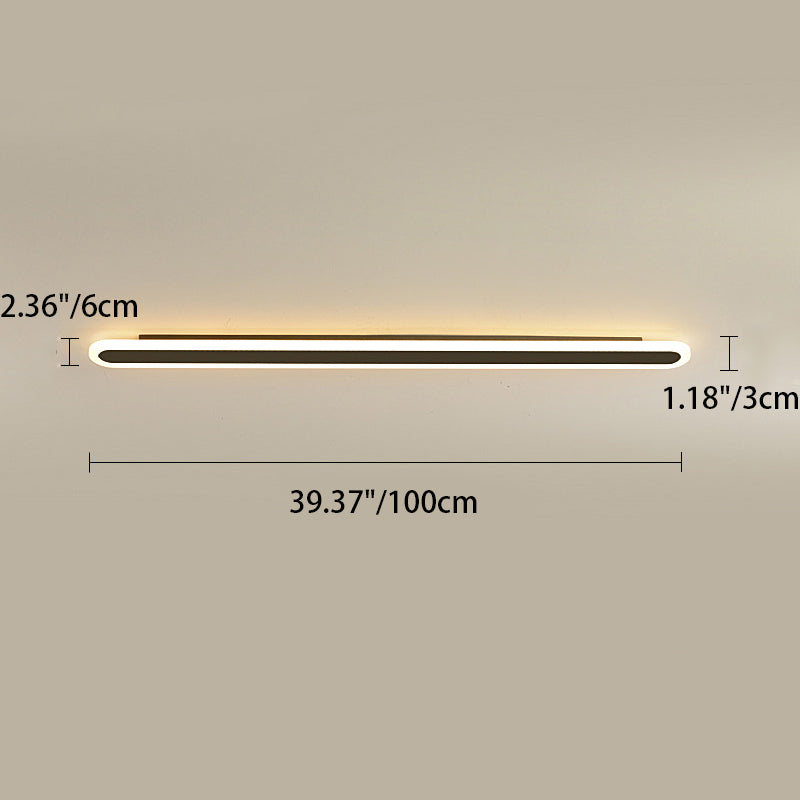 Modern Minimalist Linear Iron Acrylic LED Wall Sconce Lamp For Bedroom