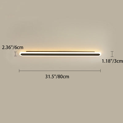 Modern Minimalist Linear Iron Acrylic LED Wall Sconce Lamp For Bedroom