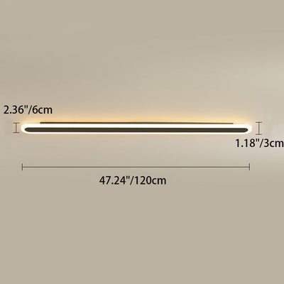 Modern Minimalist Linear Iron Acrylic LED Wall Sconce Lamp For Bedroom