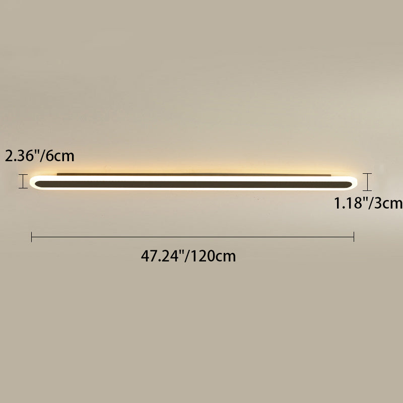 Modern Minimalist Linear Iron Acrylic LED Wall Sconce Lamp For Bedroom