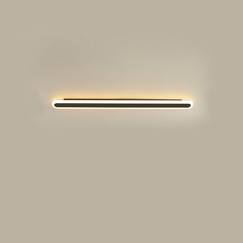 Modern Minimalist Linear Iron Acrylic LED Wall Sconce Lamp For Bedroom