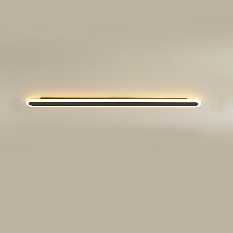 Modern Minimalist Linear Iron Acrylic LED Wall Sconce Lamp For Bedroom