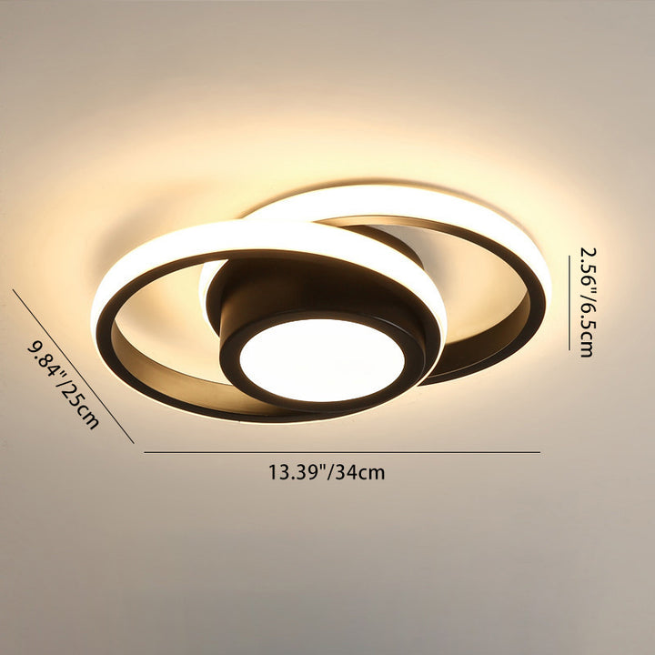 Luz de techo LED de montaje semi empotrado de hierro y aluminio redondo cuadrado moderno minimalista para pasillo 