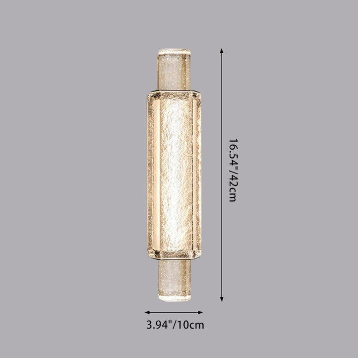 Modern Minimalist Rectangular Linear Stainless Steel Bubble Crystal Wall Sconce Lamp For Bedroom