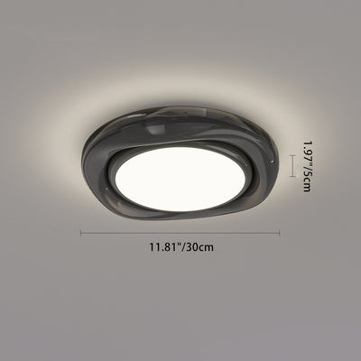 Plafonnier LED Minimaliste Moderne en Dôme Rond en Fer Aluminium Acrylique pour Salon 