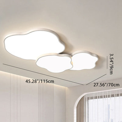 Plafonnier LED en forme de nuage minimaliste moderne en fer et acrylique pour chambre à coucher 