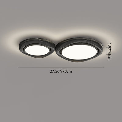 Plafonnier LED Minimaliste Moderne en Dôme Rond en Fer Aluminium Acrylique pour Salon 