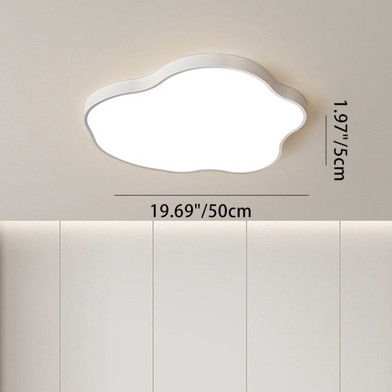 Plafonnier LED en forme de nuage minimaliste moderne en fer et acrylique pour chambre à coucher 