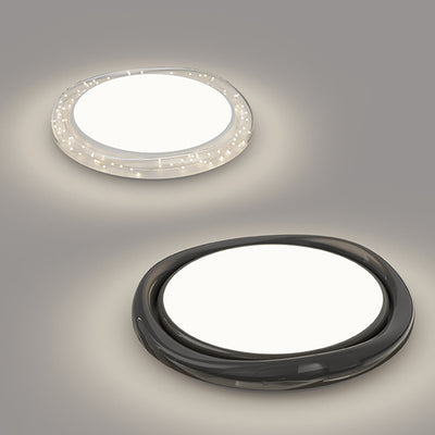 Plafonnier LED Minimaliste Moderne en Dôme Rond en Fer Aluminium Acrylique pour Salon 