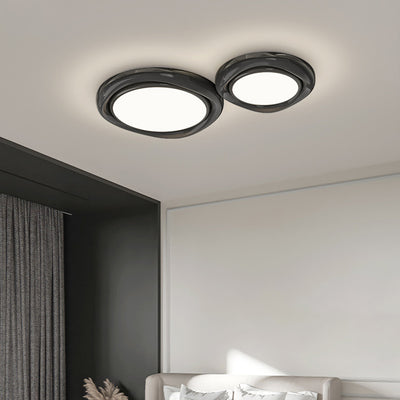 Plafonnier LED Minimaliste Moderne en Dôme Rond en Fer Aluminium Acrylique pour Salon 