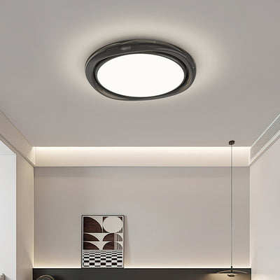 Plafonnier LED Minimaliste Moderne en Dôme Rond en Fer Aluminium Acrylique pour Salon 