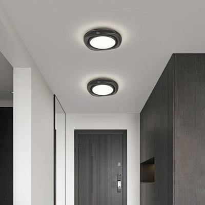 Plafonnier LED Minimaliste Moderne en Dôme Rond en Fer Aluminium Acrylique pour Salon 
