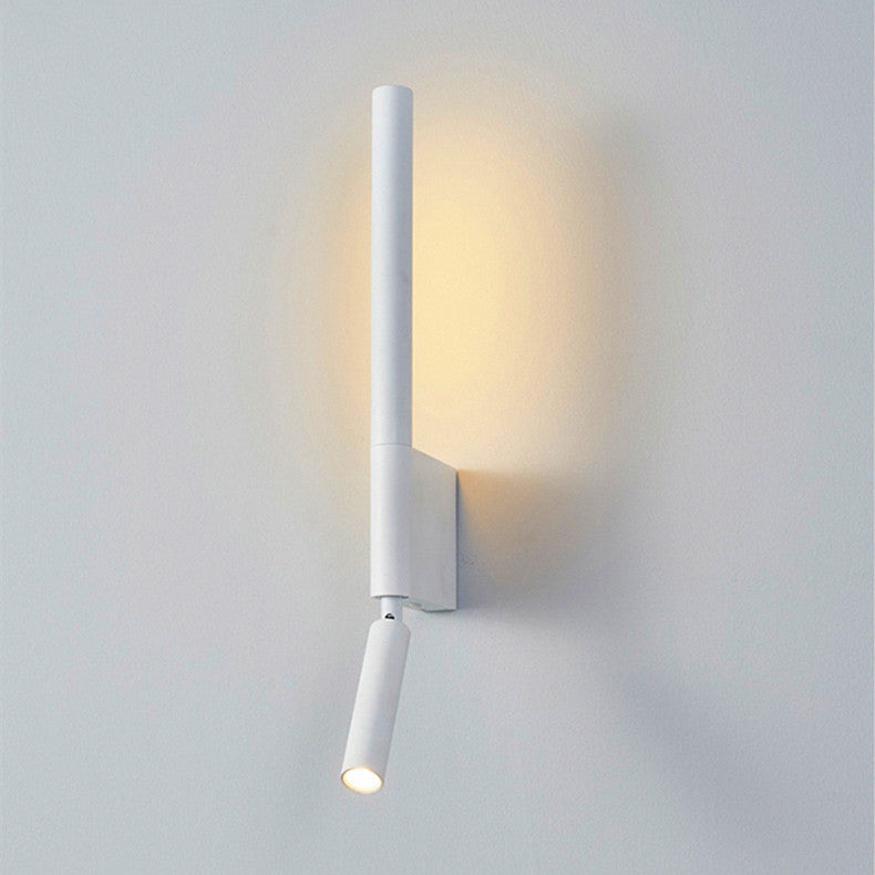 Moderne minimalistische Pull-up-drehbare Zylinderlineare PVC-Eisen-Aluminium-LED-Wandleuchte für das Schlafzimmer 