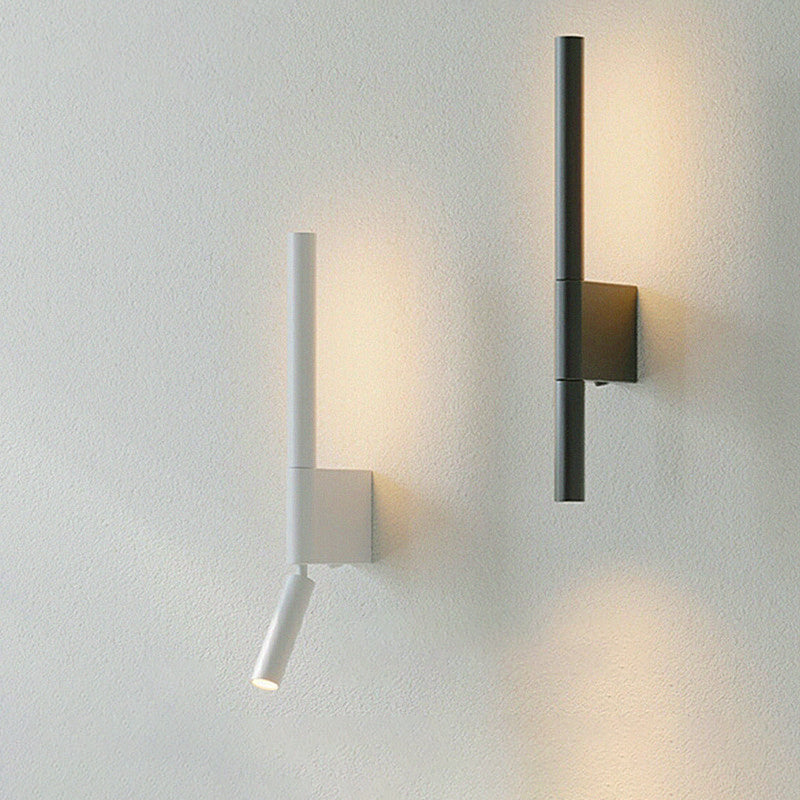 Moderne minimalistische Pull-up-drehbare Zylinderlineare PVC-Eisen-Aluminium-LED-Wandleuchte für das Schlafzimmer 