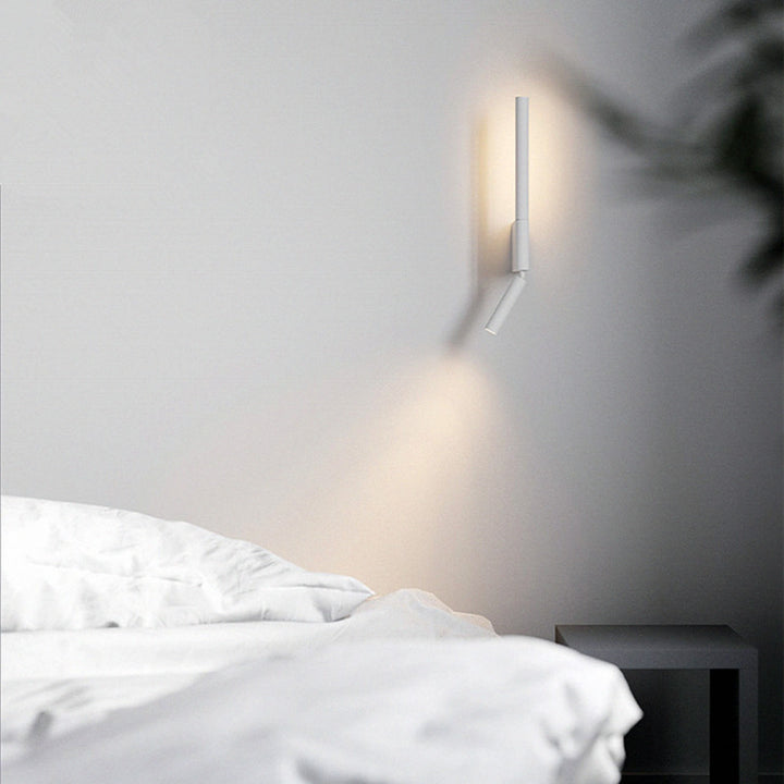 Moderne minimalistische Pull-up-drehbare Zylinderlineare PVC-Eisen-Aluminium-LED-Wandleuchte für das Schlafzimmer 