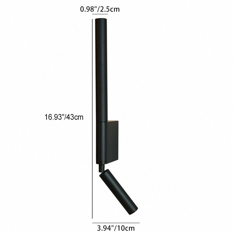 Moderne minimalistische Pull-up-drehbare Zylinderlineare PVC-Eisen-Aluminium-LED-Wandleuchte für das Schlafzimmer 