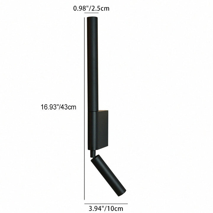 Moderne minimalistische Pull-up-drehbare Zylinderlineare PVC-Eisen-Aluminium-LED-Wandleuchte für das Schlafzimmer 