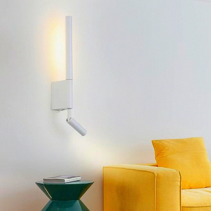 Moderne minimalistische Pull-up-drehbare Zylinderlineare PVC-Eisen-Aluminium-LED-Wandleuchte für das Schlafzimmer 