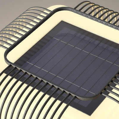 ضوء خارجي LED مربع من الفولاذ المقاوم للصدأ مقاوم للماء بالطاقة الشمسية بتصميم حديث وبسيط للاستخدام الخارجي 
