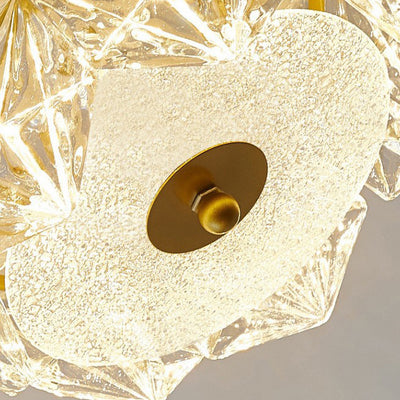 Plafonnier LED en verre et fer en forme de dôme rond moderne pour chambre à coucher 