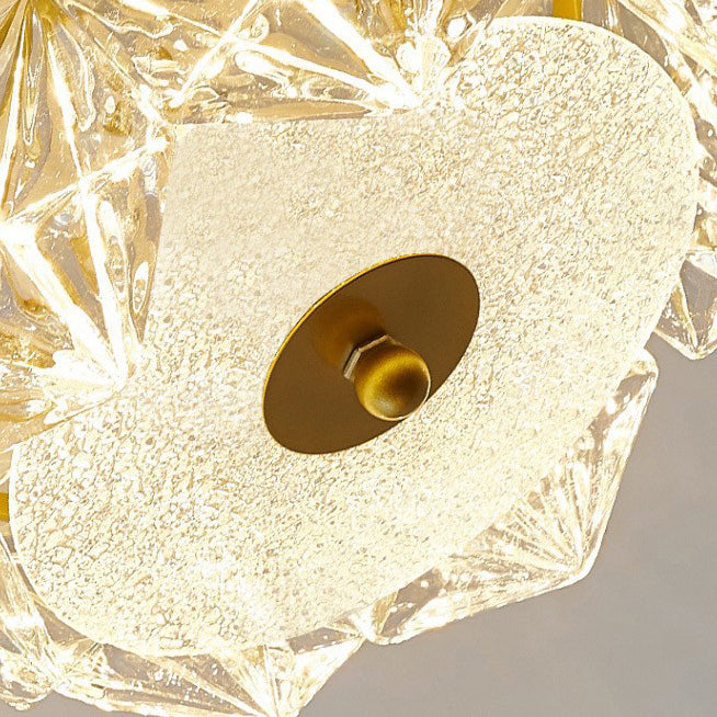 Plafonnier LED en verre et fer en forme de dôme rond moderne pour chambre à coucher 
