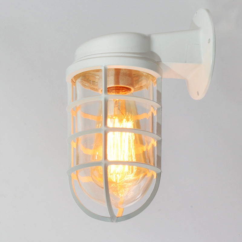 Lampe Applique Murale Moderne en Aluminium et Verre Cylindrique à 1 Lumière pour Extérieur 