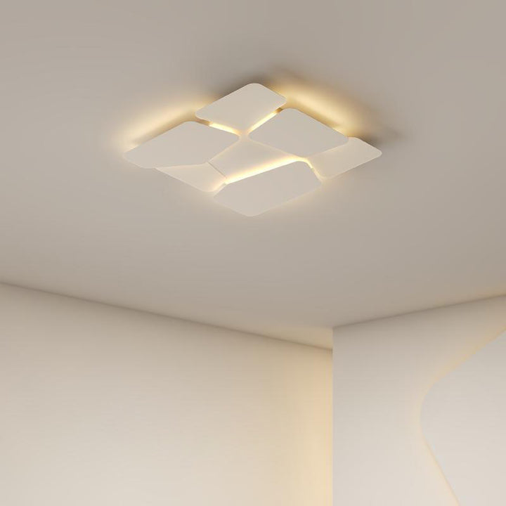 Plafonnier LED carré rectangulaire scandinave contemporain en fer et acrylique pour chambre 