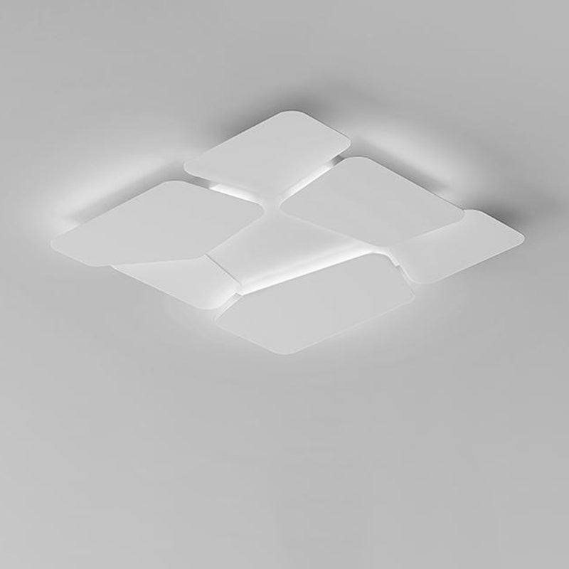 Luz de techo LED empotrada de hierro acrílico cuadrado rectangular contemporáneo escandinavo para dormitorio 