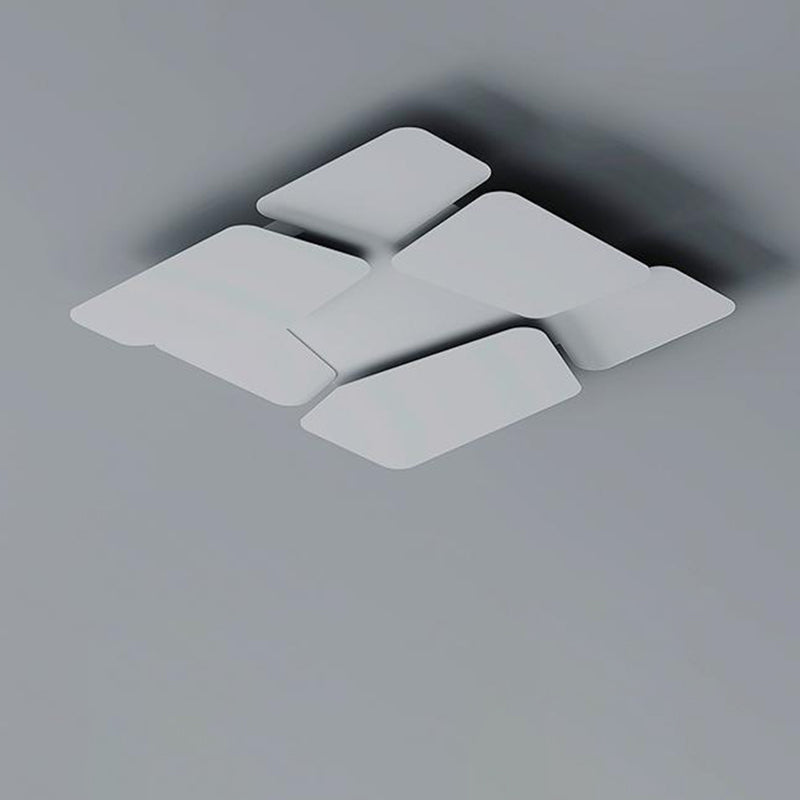 Luz de techo LED empotrada de hierro acrílico cuadrado rectangular contemporáneo escandinavo para dormitorio 