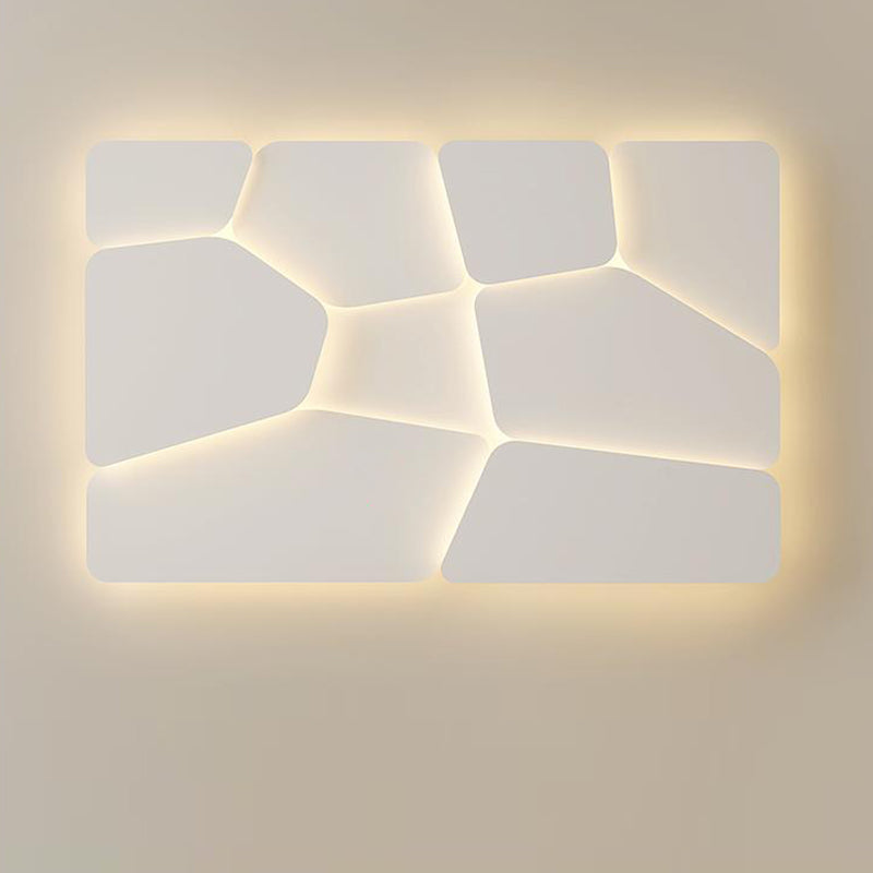 Luz de techo LED empotrada de hierro acrílico cuadrado rectangular contemporáneo escandinavo para dormitorio 