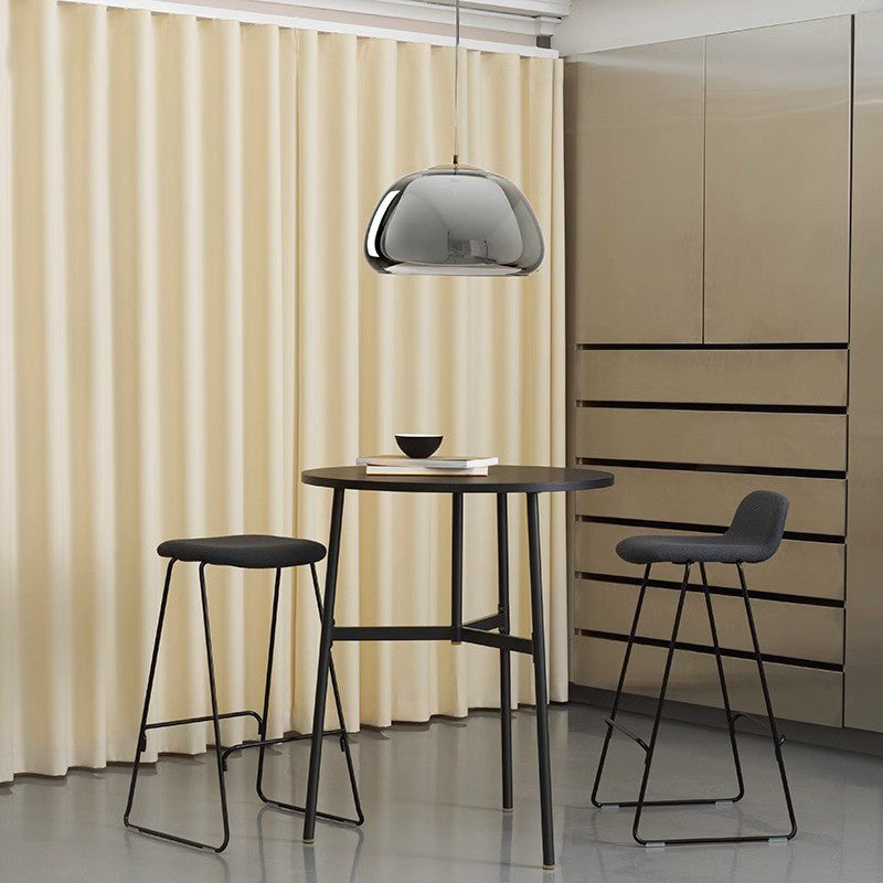 Suspension lumineuse contemporaine créative en crème gelée ovale en fer et verre à 1 lumière pour chambre 