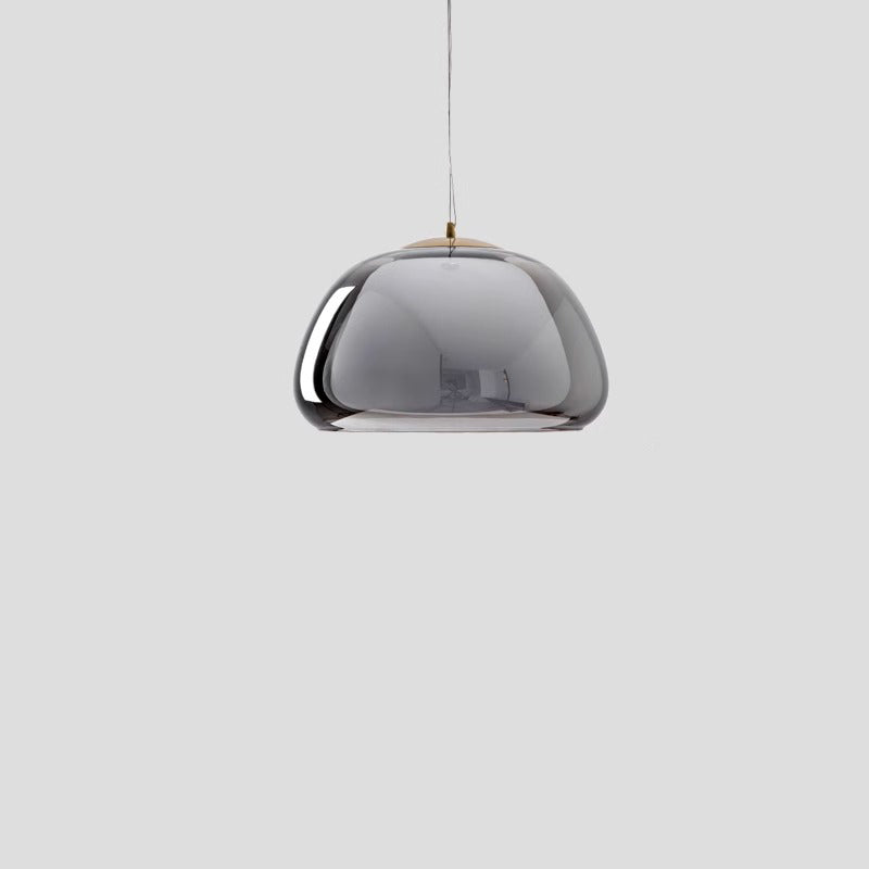 Suspension lumineuse contemporaine créative en crème gelée ovale en fer et verre à 1 lumière pour chambre 