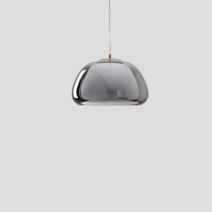 Suspension lumineuse contemporaine créative en crème gelée ovale en fer et verre à 1 lumière pour chambre 