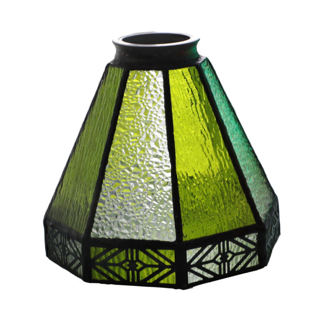 Moderner Art Deco Kegelprisma Kupferglas 1-Licht Pendelleuchte für das Schlafzimmer 