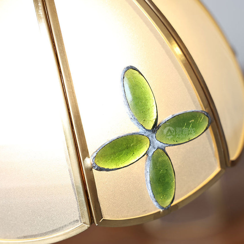 Lustre suspendu en verre cuivré avec un design moderne Art Déco en forme de trèfle, tulipe, rose, rond, carré et cône à 1 lumière pour chambre à coucher 