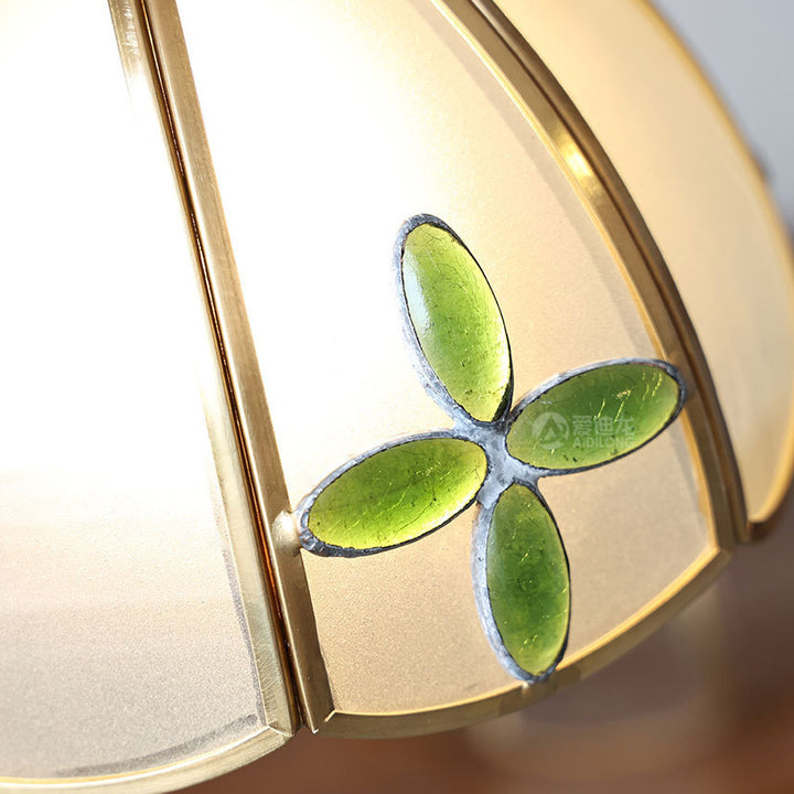 Lustre suspendu en verre cuivré avec un design moderne Art Déco en forme de trèfle, tulipe, rose, rond, carré et cône à 1 lumière pour chambre à coucher 