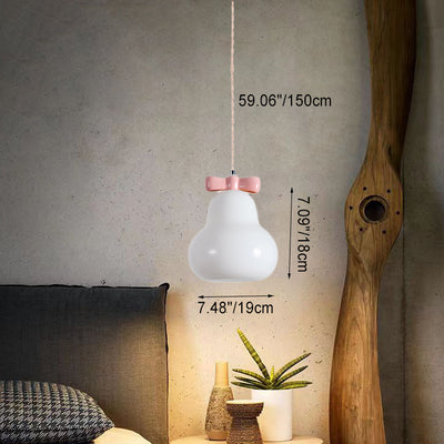 Zeitgenössische kreative Birnen-Windspiele Orchideen-Bogenform runde Eisen-Glas-Keramik 1-Licht-Pendelleuchte für Schlafzimmer 