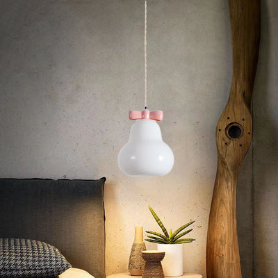 Zeitgenössische kreative Birnen-Windspiele Orchideen-Bogenform runde Eisen-Glas-Keramik 1-Licht-Pendelleuchte für Schlafzimmer 