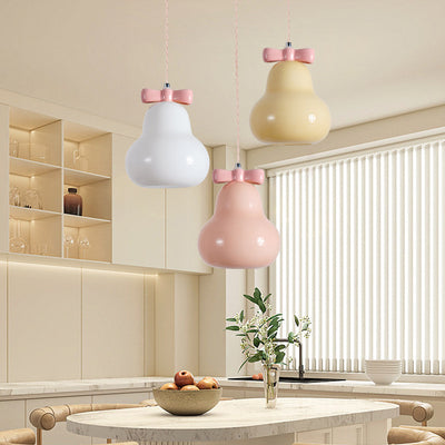 Zeitgenössische kreative Birnen-Windspiele Orchideen-Bogenform runde Eisen-Glas-Keramik 1-Licht-Pendelleuchte für Schlafzimmer 