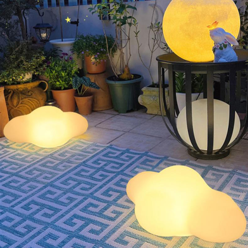 Lumière extérieure LED en forme de nuage en PE étanche à l&