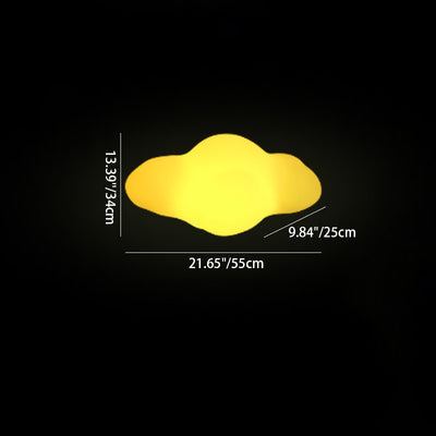 Lumière extérieure LED en forme de nuage en PE étanche à l'eau solaire Art Déco moderne pour l'extérieur 