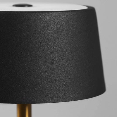 مصباح طاولة LED من الرخام الأكريليك الحديدي الأسطواني المستدير المحمول بتصميم حديث بسيط لغرفة النوم 