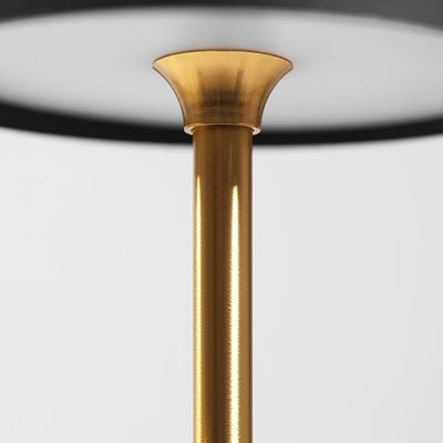 مصباح طاولة LED من الرخام الأكريليك الحديدي الأسطواني المستدير المحمول بتصميم حديث بسيط لغرفة النوم 