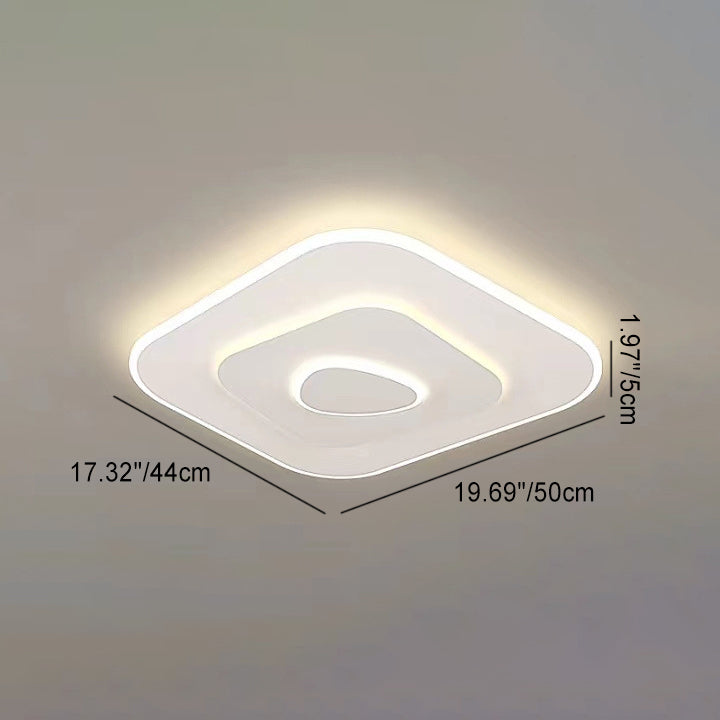Luz de techo LED moderna minimalista cuadrada redonda rectangular de hardware acrílico para dormitorio 