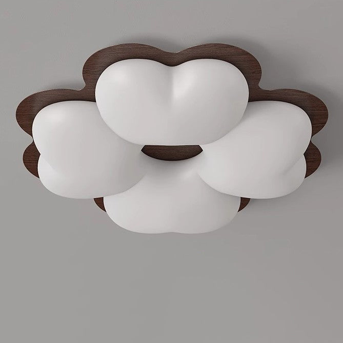 Luz de techo empotrada LED de hierro PE con forma de trébol creativo contemporáneo para dormitorio 